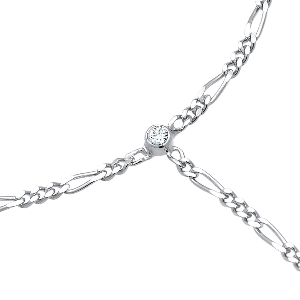 Silber - Elli | Figaro-Handkette | 925er Sterling Silber