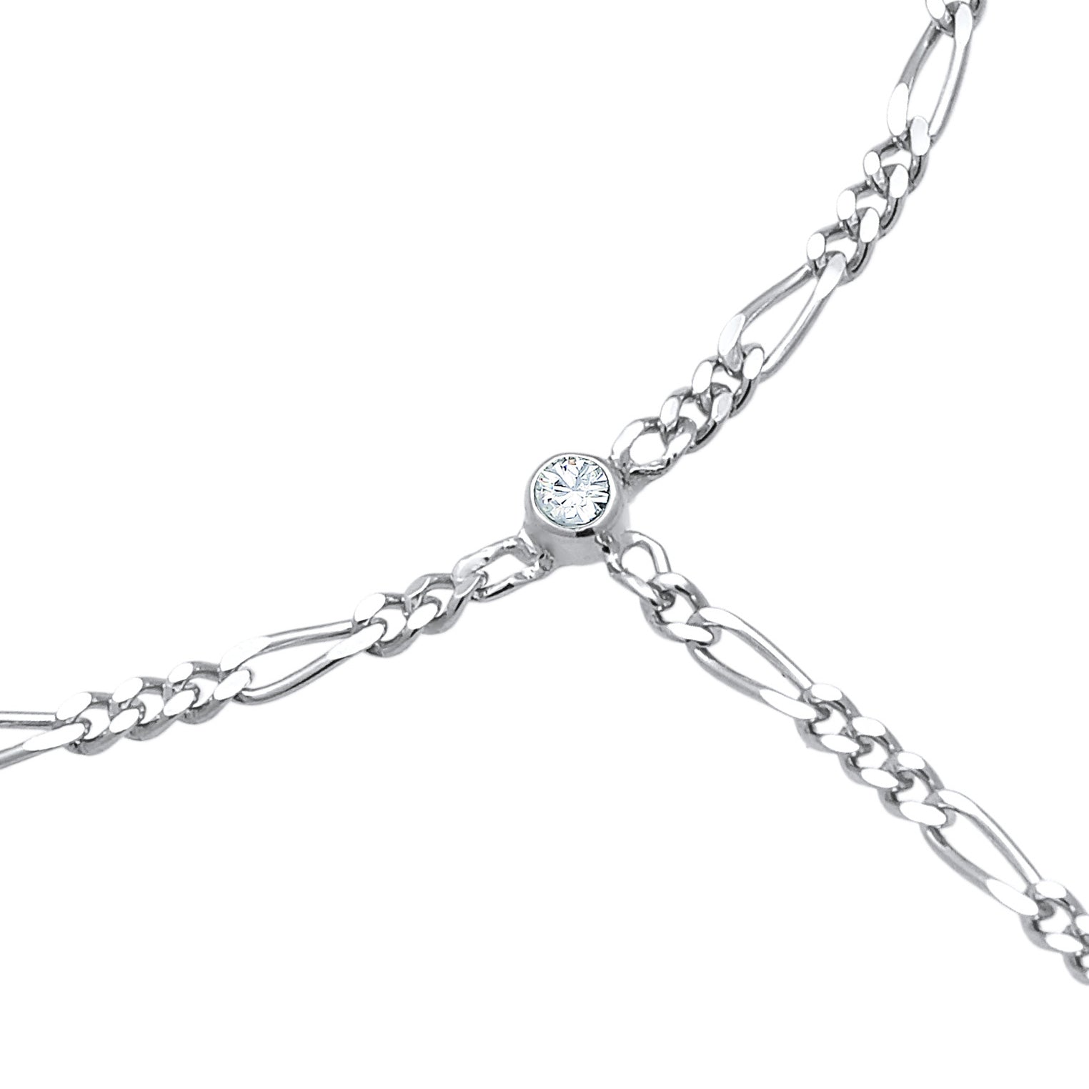 Silber - Elli | Figaro-Handkette | 925er Sterling Silber