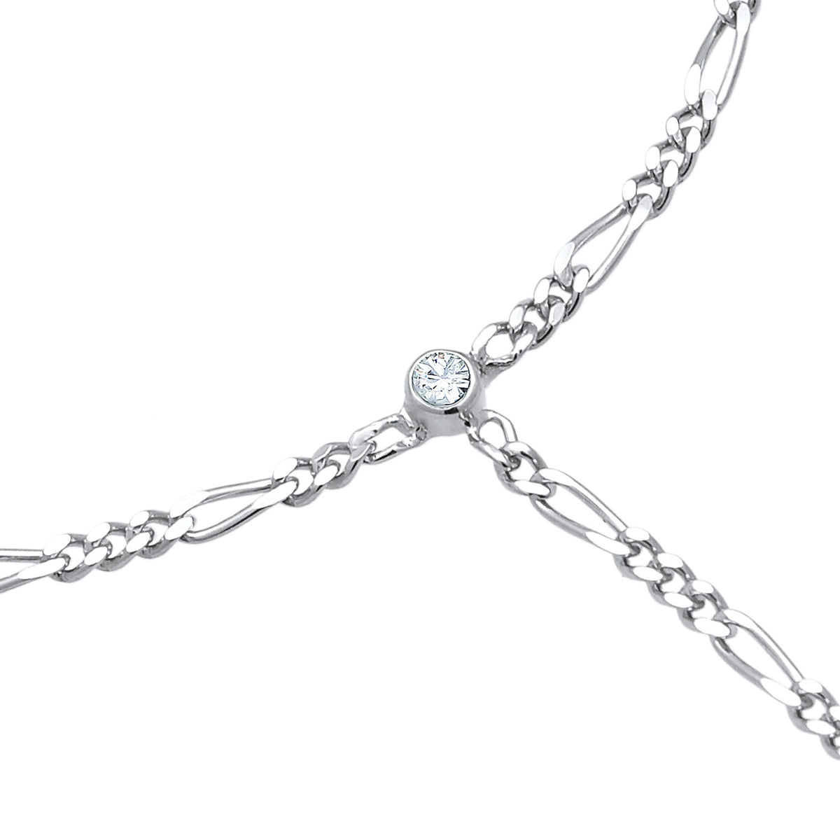 Silber - Elli | Figaro-Handkette | 925er Sterling Silber