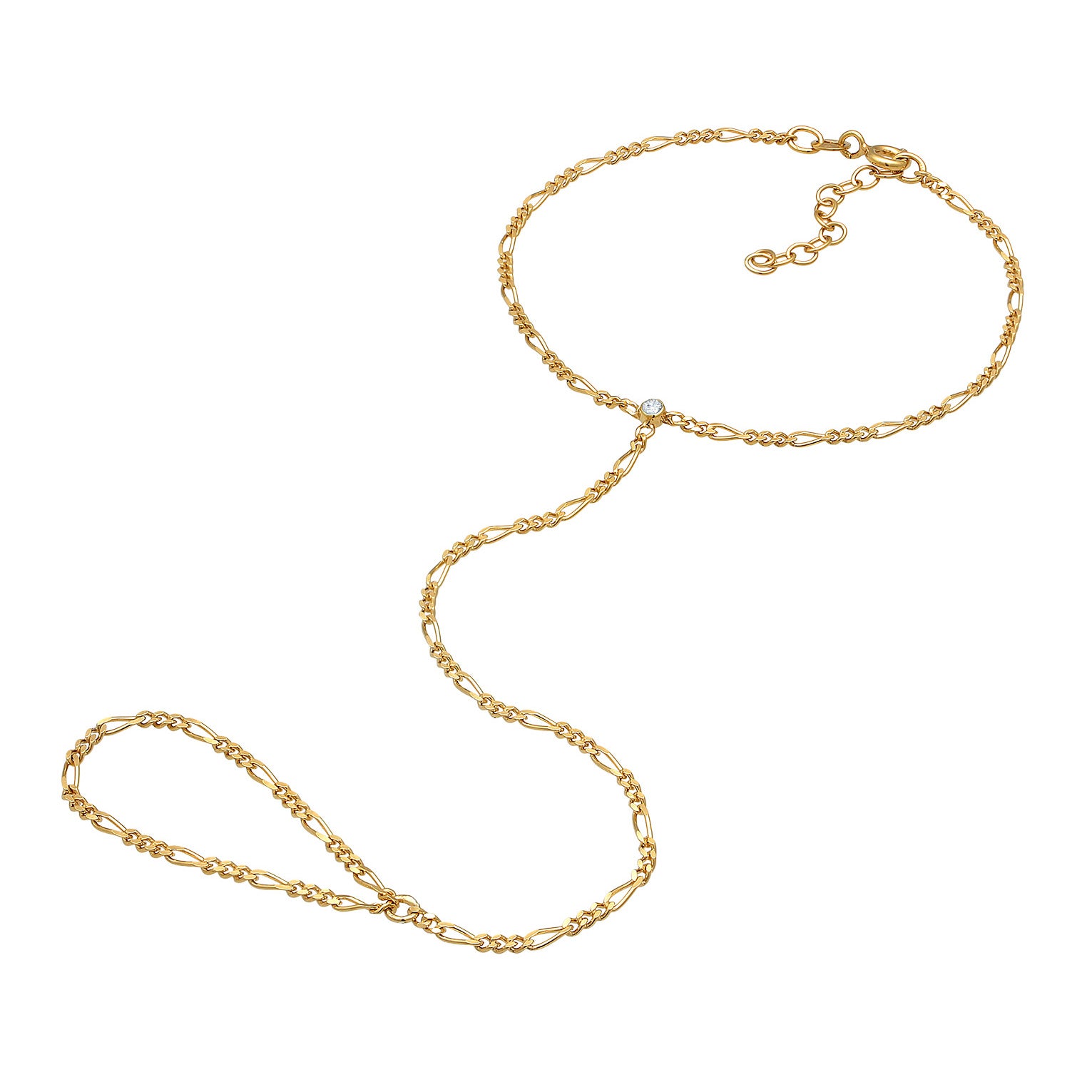 Gold - Elli | Figaro-Handkette | 925er Sterling Silber Vergoldet