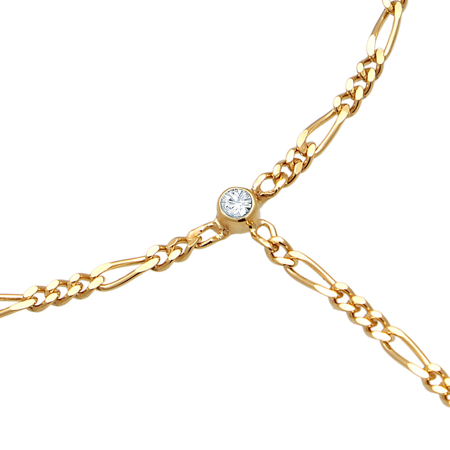 Gold - Elli | Figaro-Handkette | 925er Sterling Silber Vergoldet