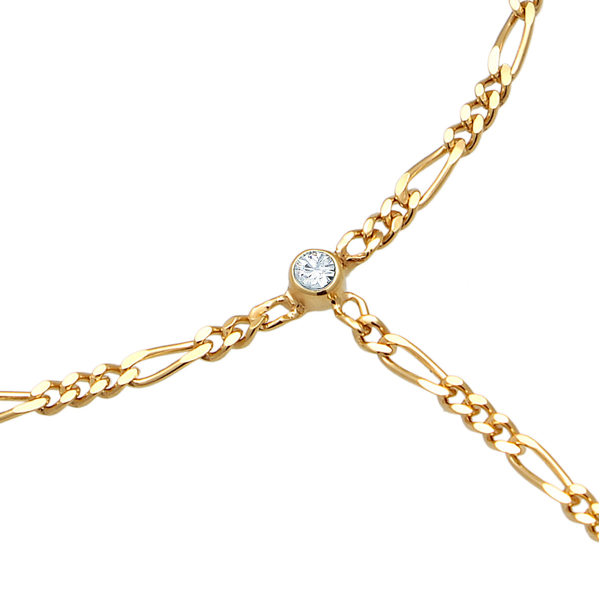 Gold - Elli | Figaro-Handkette | 925er Sterling Silber Vergoldet