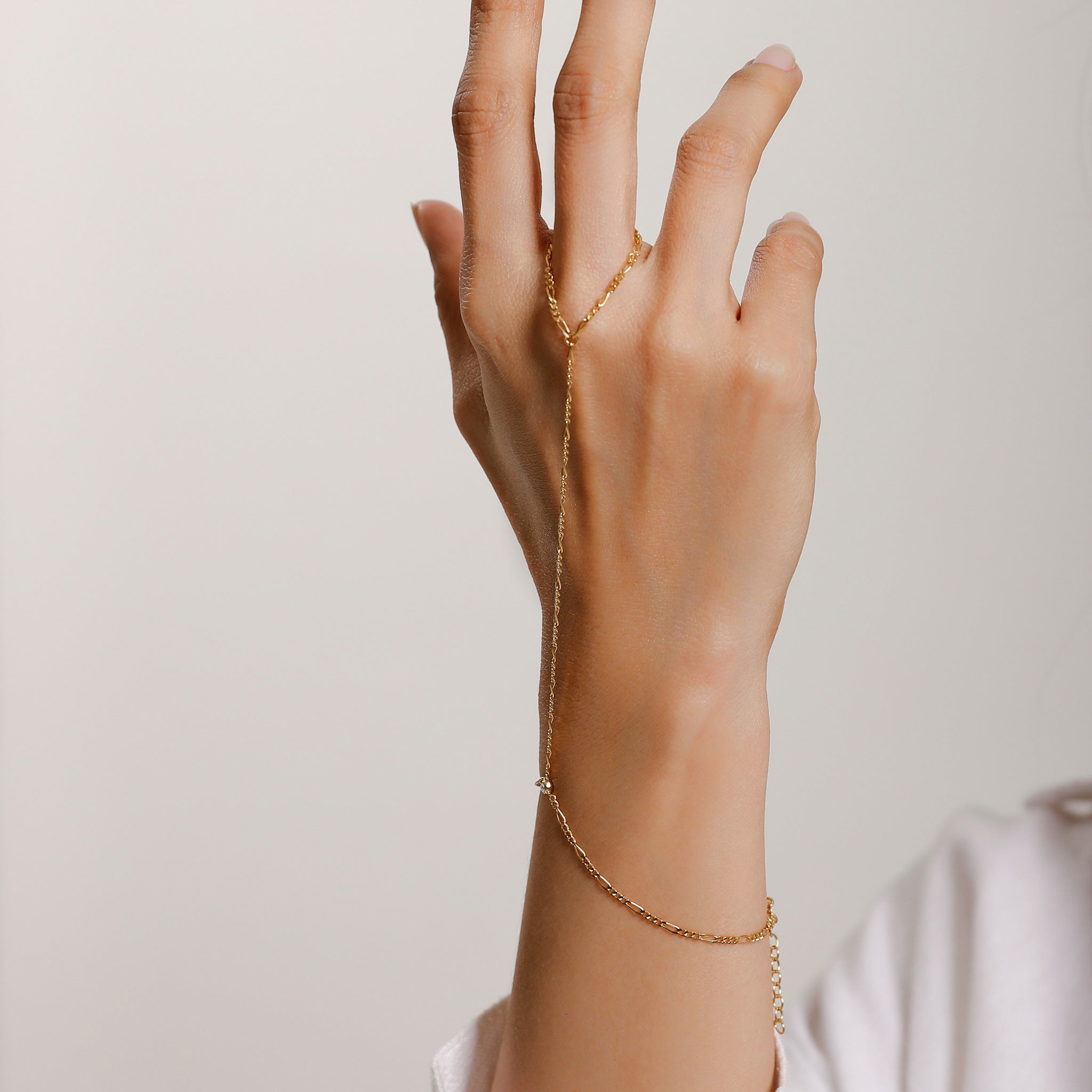 Gold - Elli | Figaro-Handkette | 925er Sterling Silber Vergoldet