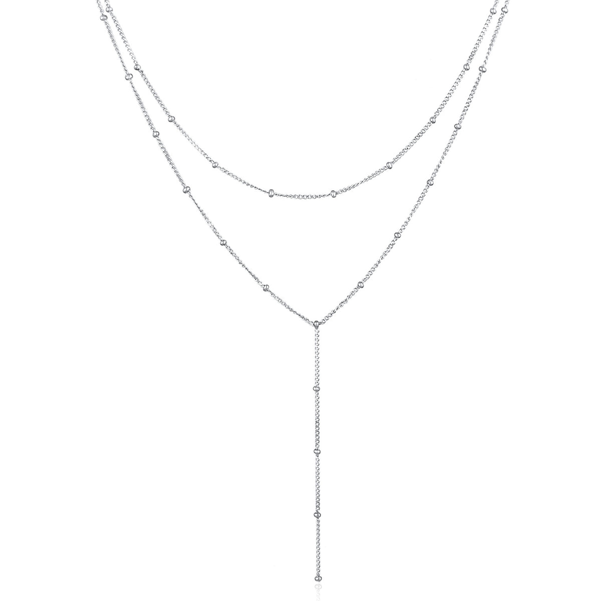 Silber - Elli | Y-Halskette Layer | 925er Sterling Silber