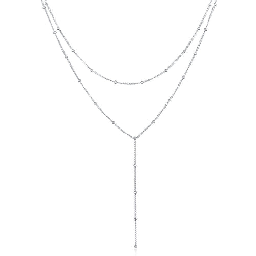 Silber - Elli | Y-Halskette Layer | 925er Sterling Silber