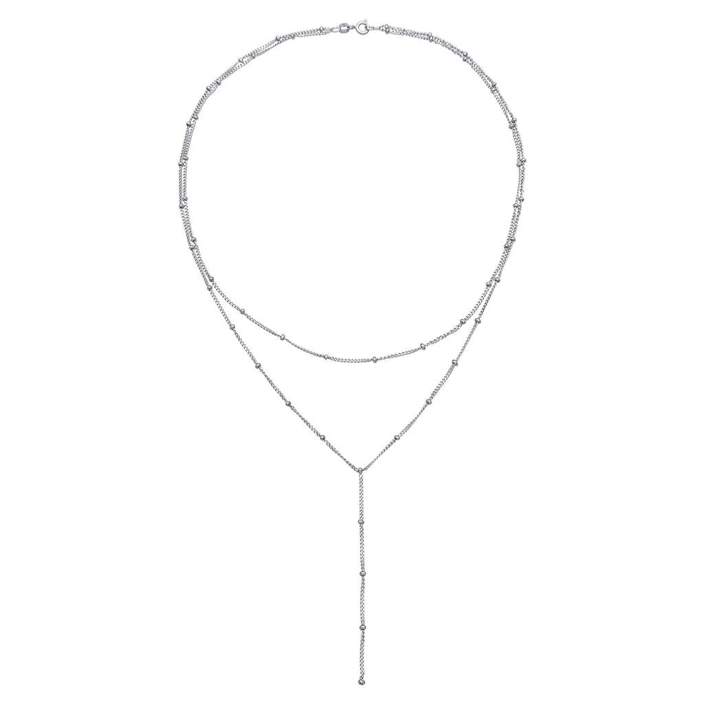Silber - Elli | Y-Halskette Layer | 925er Sterling Silber