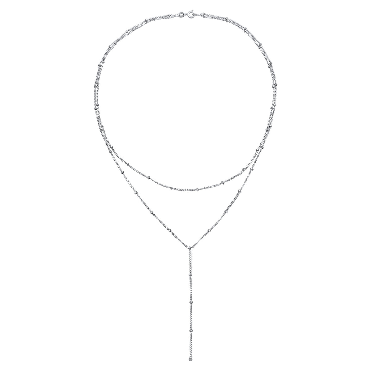 Silber - Elli | Y-Halskette Layer | 925er Sterling Silber