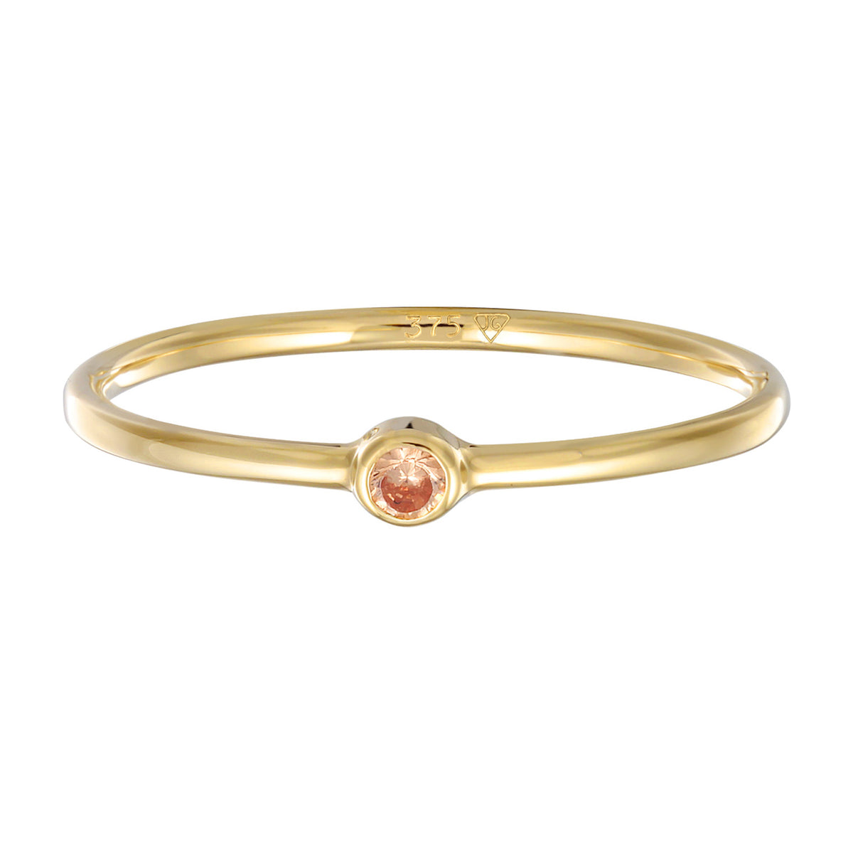 Pink - Elli PREMIUM | Solitär-Ring | Zirkonia (Rosa) | 375er Gelbgold