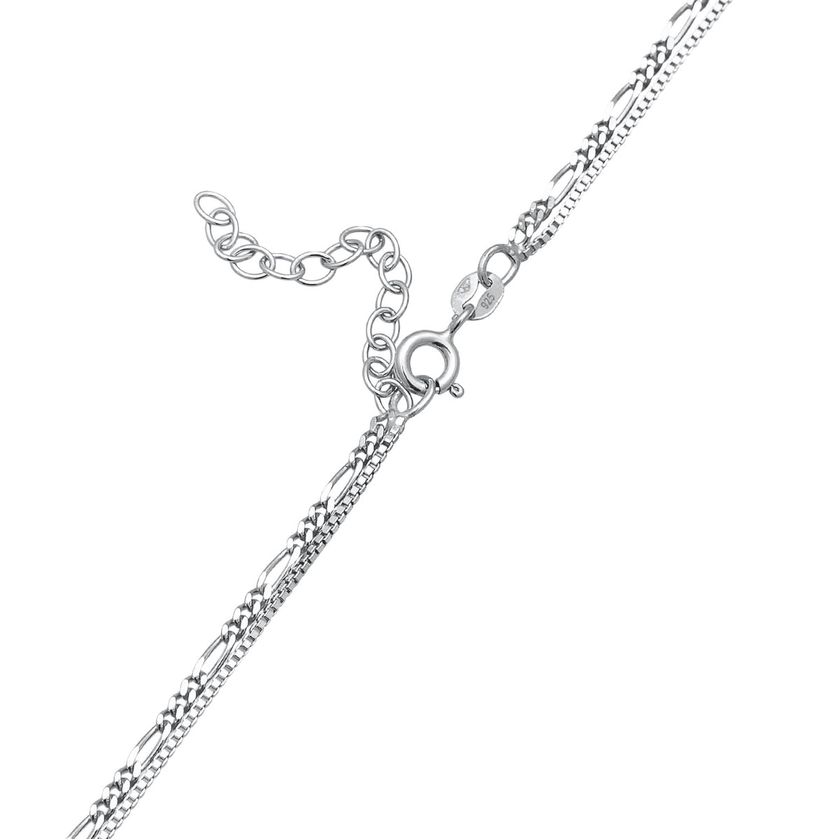 Silber - Elli | Choker Kreuz Anhänger | Zirkonia (Weiß) | 925er Sterling Silber