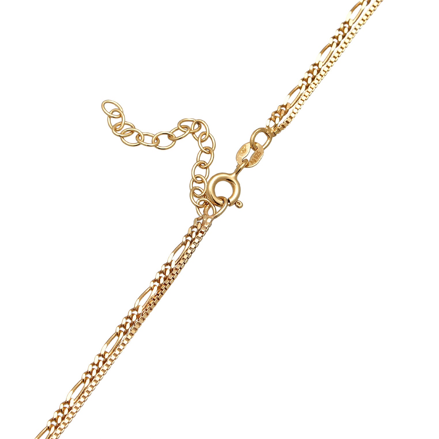 Gold - Elli | Choker Kreuz Anhänger | Zirkonia (Weiß) | 925er Sterling Silber Vergoldet