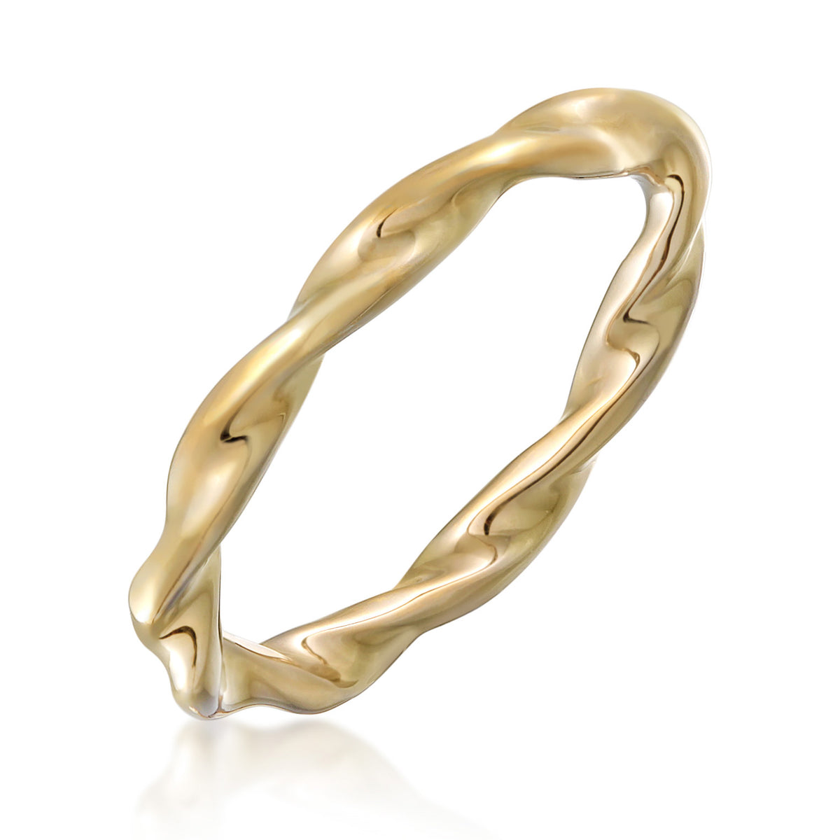 Gold - Elli | Stapelring Twisted | Messing