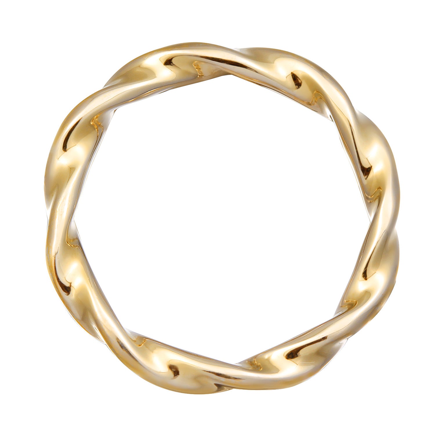 Gold - Elli | Stapelring Twisted | Messing