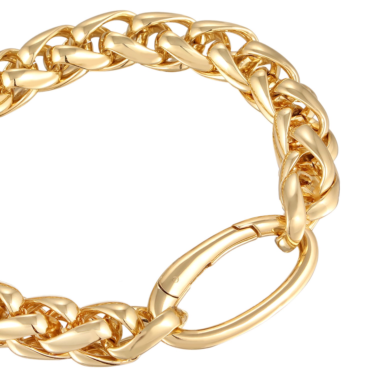 Gold - Elli | Glieder-Armband Ringverschluss | Messing