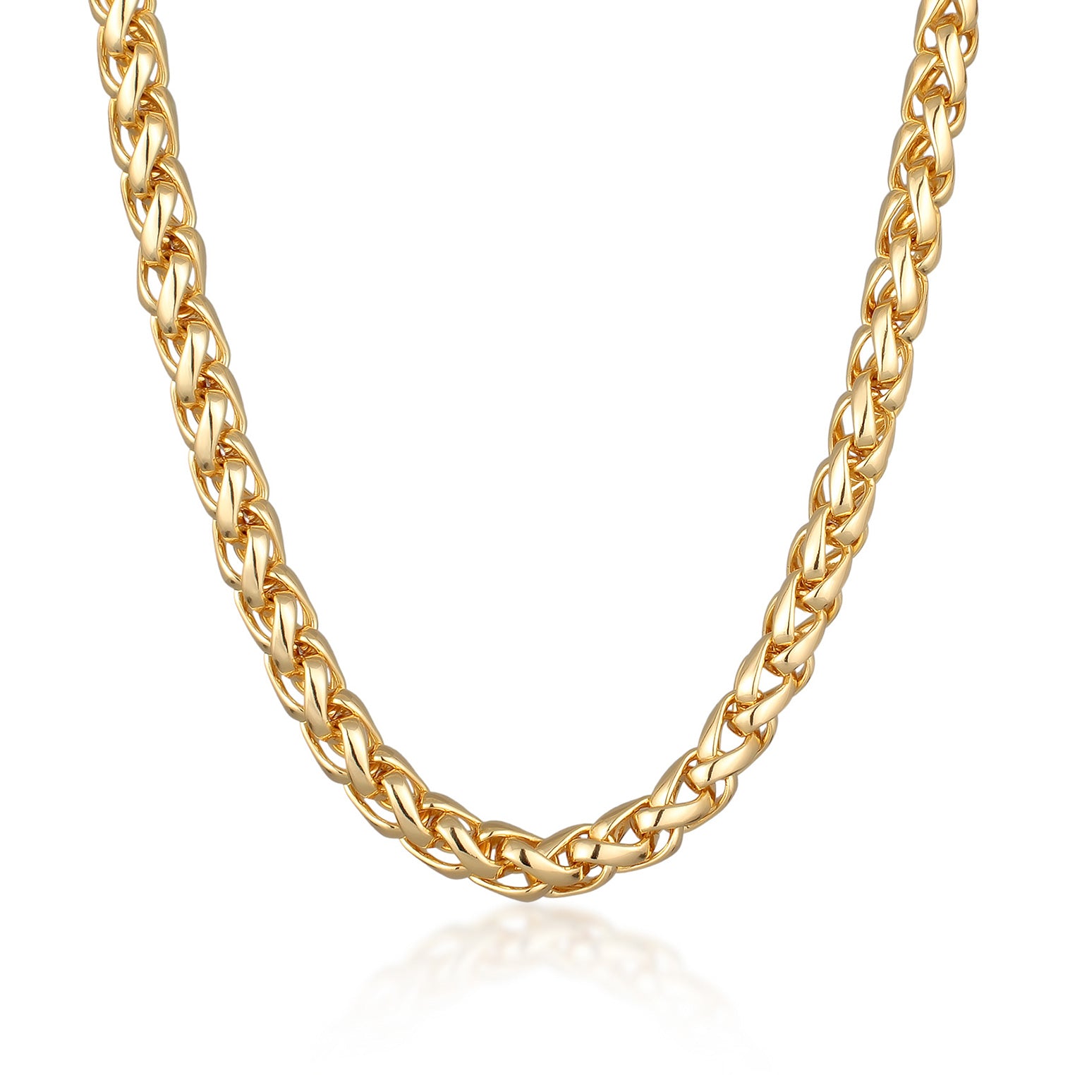 Gold - Elli | Halskette Basic Ösenverschluss | Messing