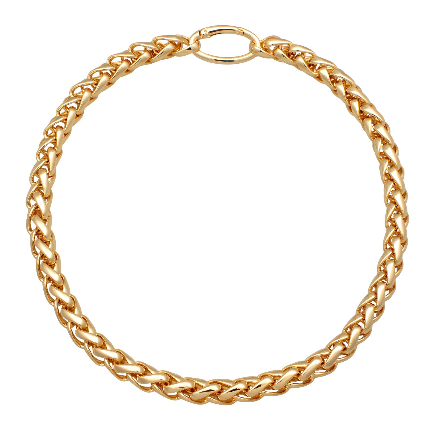 Gold - Elli | Halskette Basic Ösenverschluss | Messing