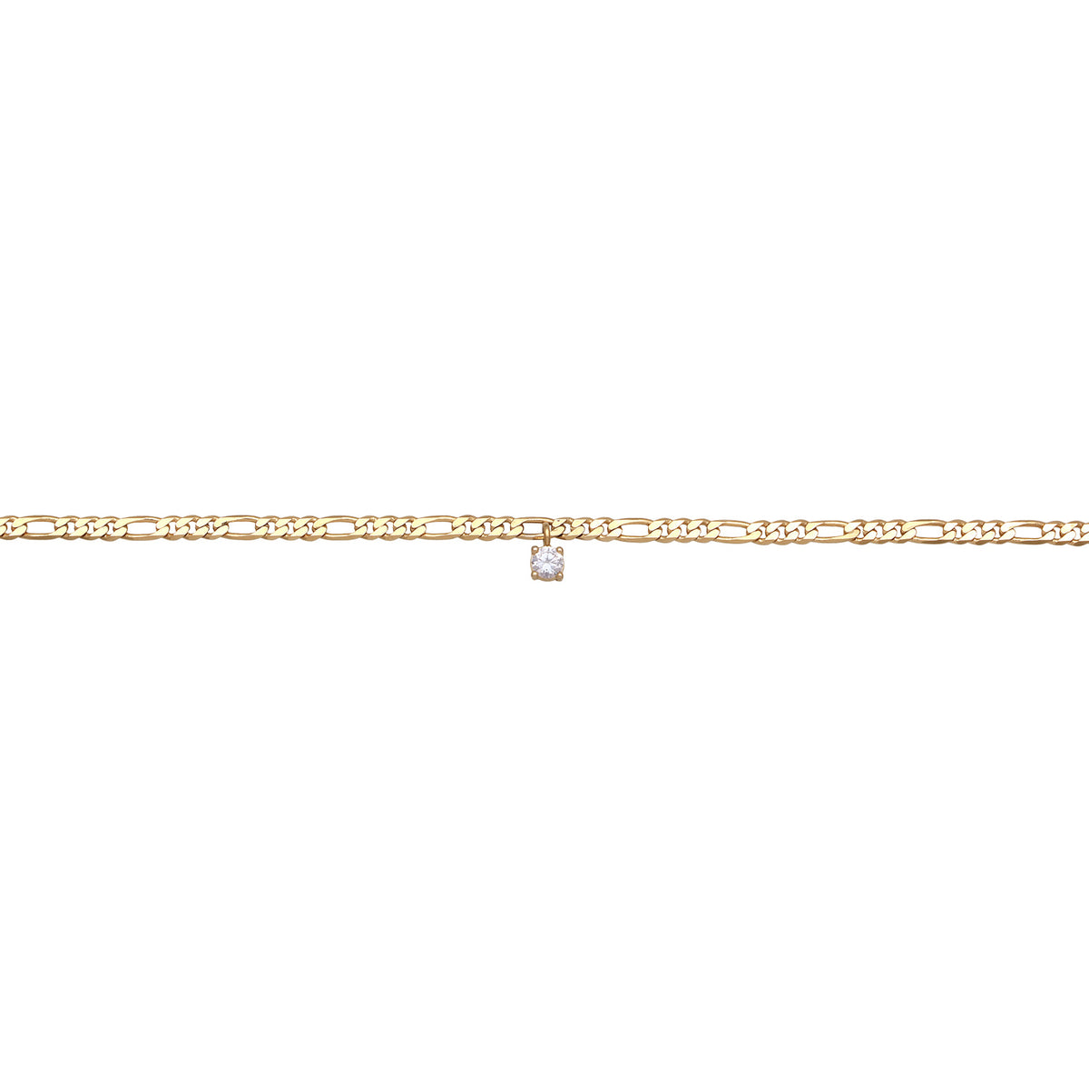 Gold - Elli | Figaro-Choker | Zirkonia (Weiß) | Messing