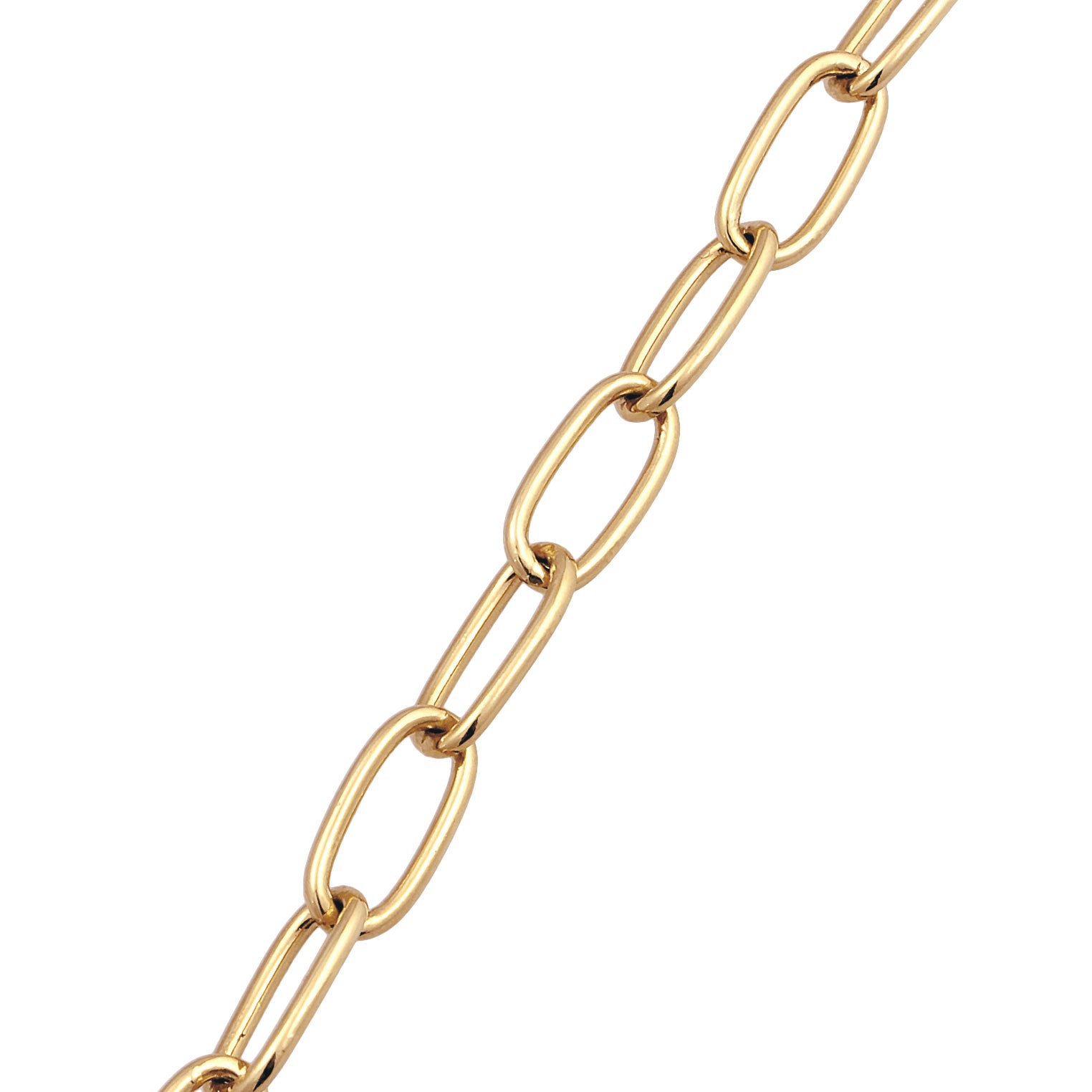 Gold - Elli | Glieder-Halskette T-Verschluss | Messing