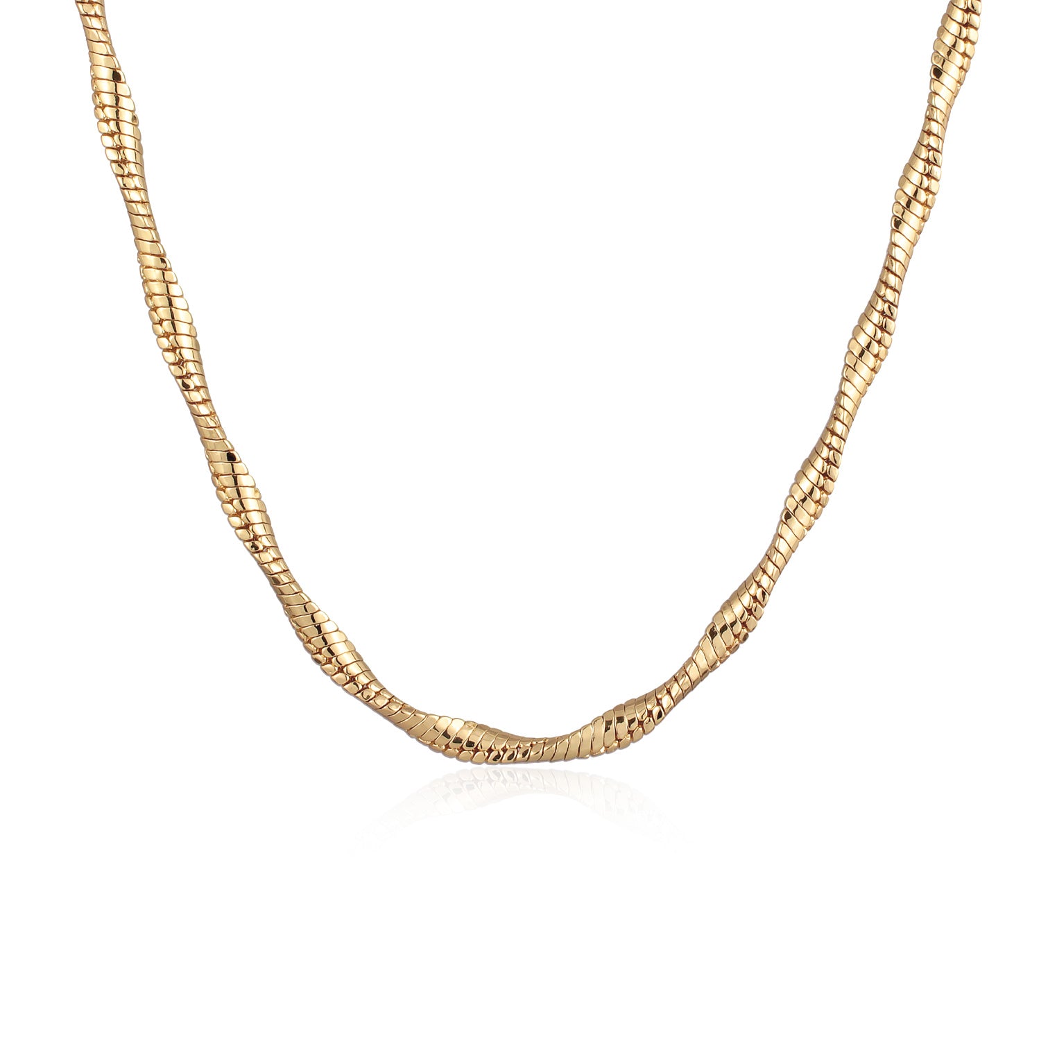 Gold - Elli | Kordel-Halskette Basic | Messing