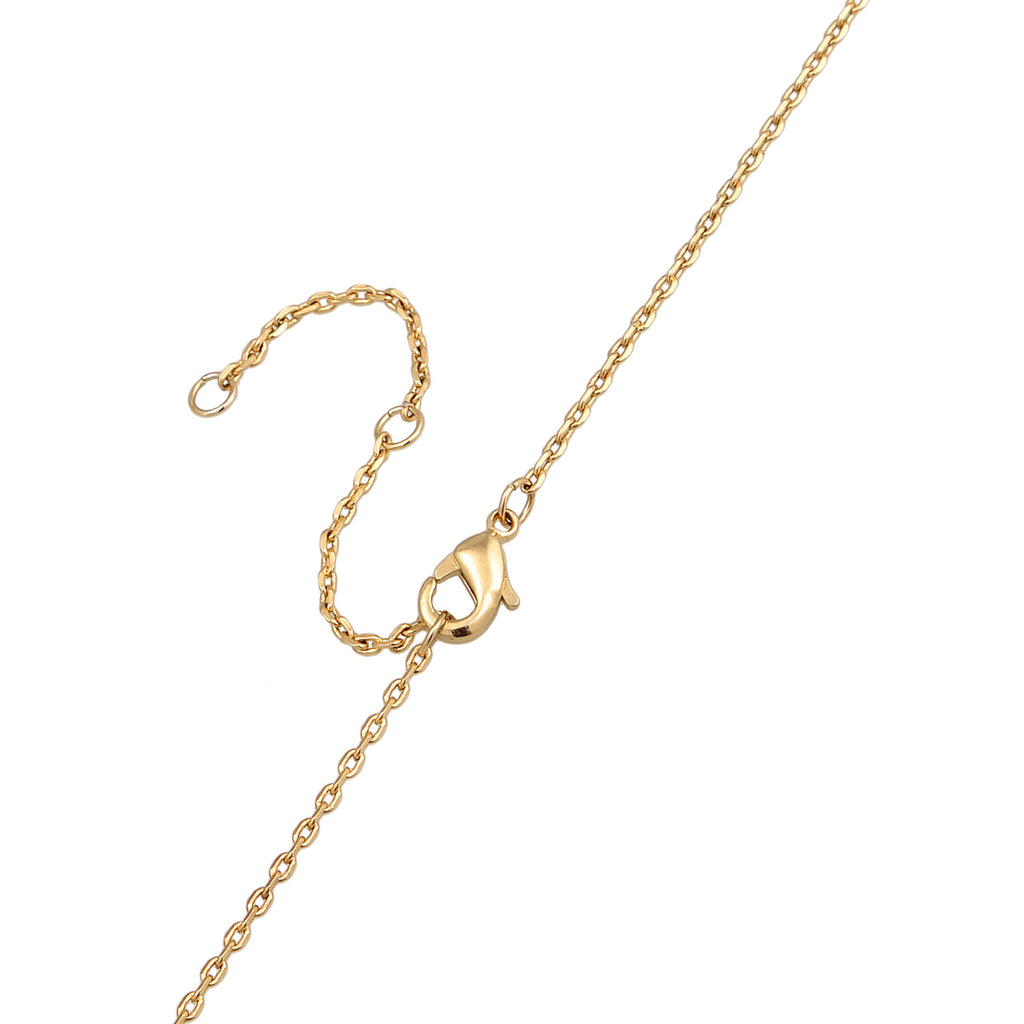 Gold - Elli | Halskette Basic | Kristallperlen (Schwarz, Weiß) | Messing
