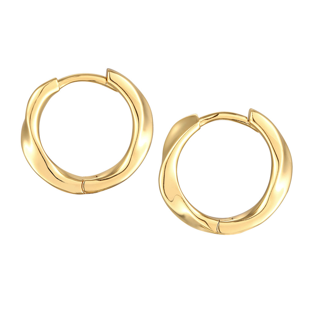 Gold - Elli | Creolen Twisted Organic | Messing