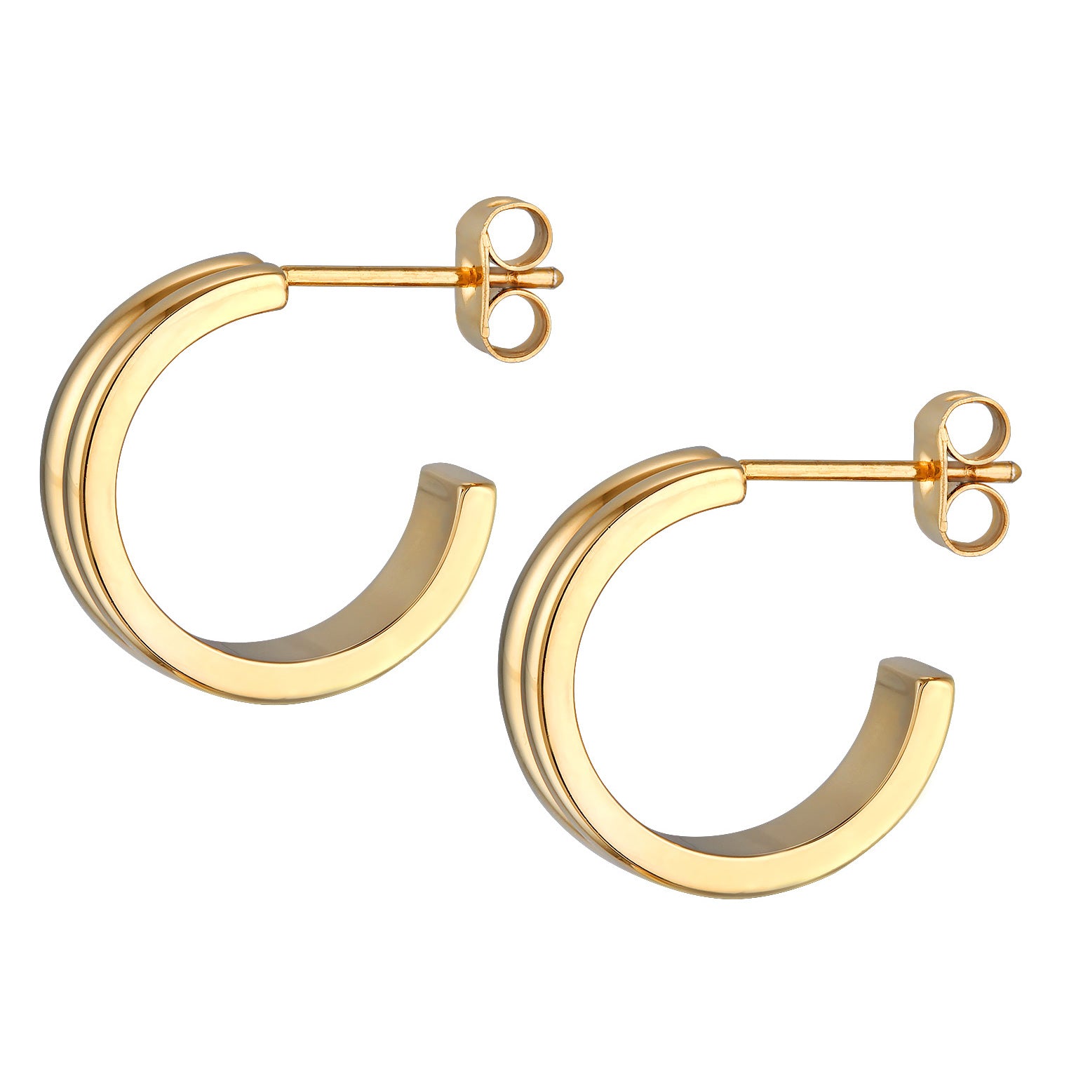 Gold - Elli | Creolen Stecker | Messing