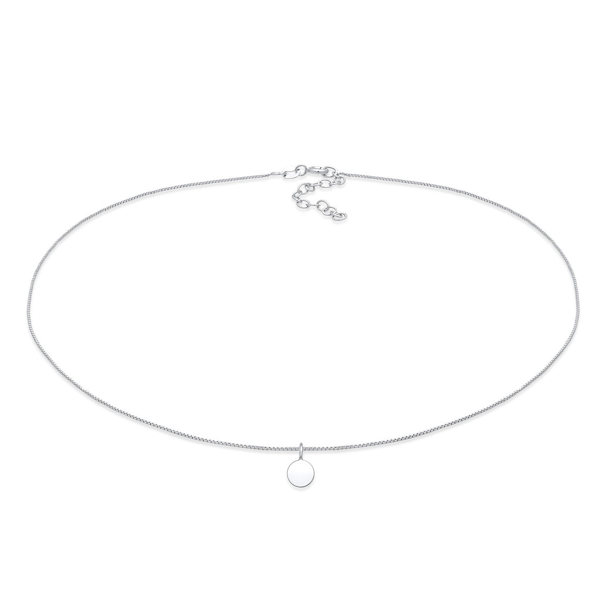 Silber - Elli | Halskette Plättchen | 925er Sterling Silber