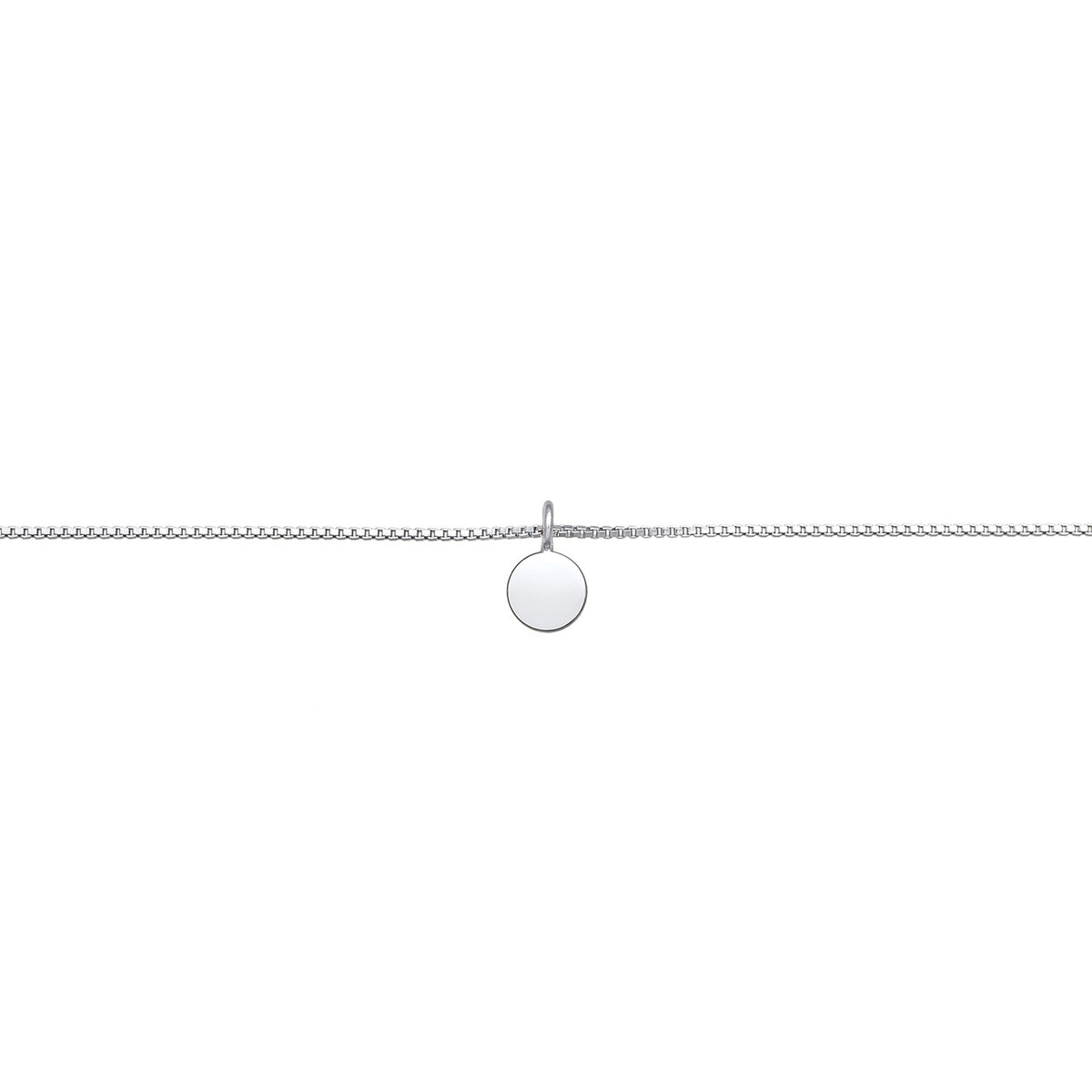 Silber - Elli | Halskette Plättchen | 925er Sterling Silber