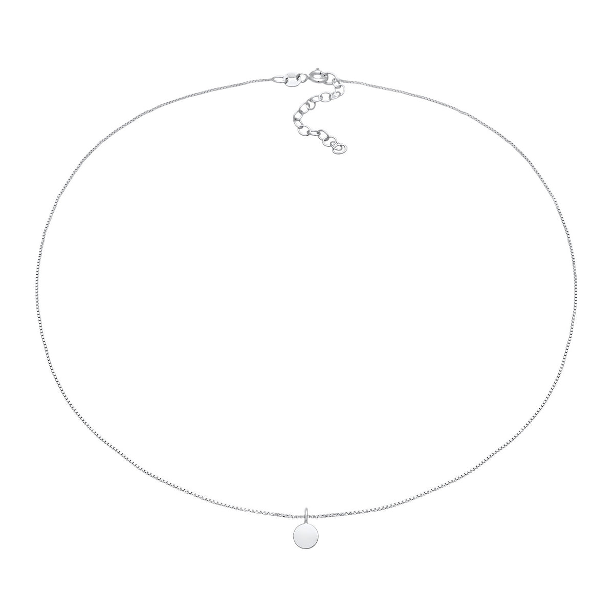 Silber - Elli | Halskette Plättchen | 925er Sterling Silber