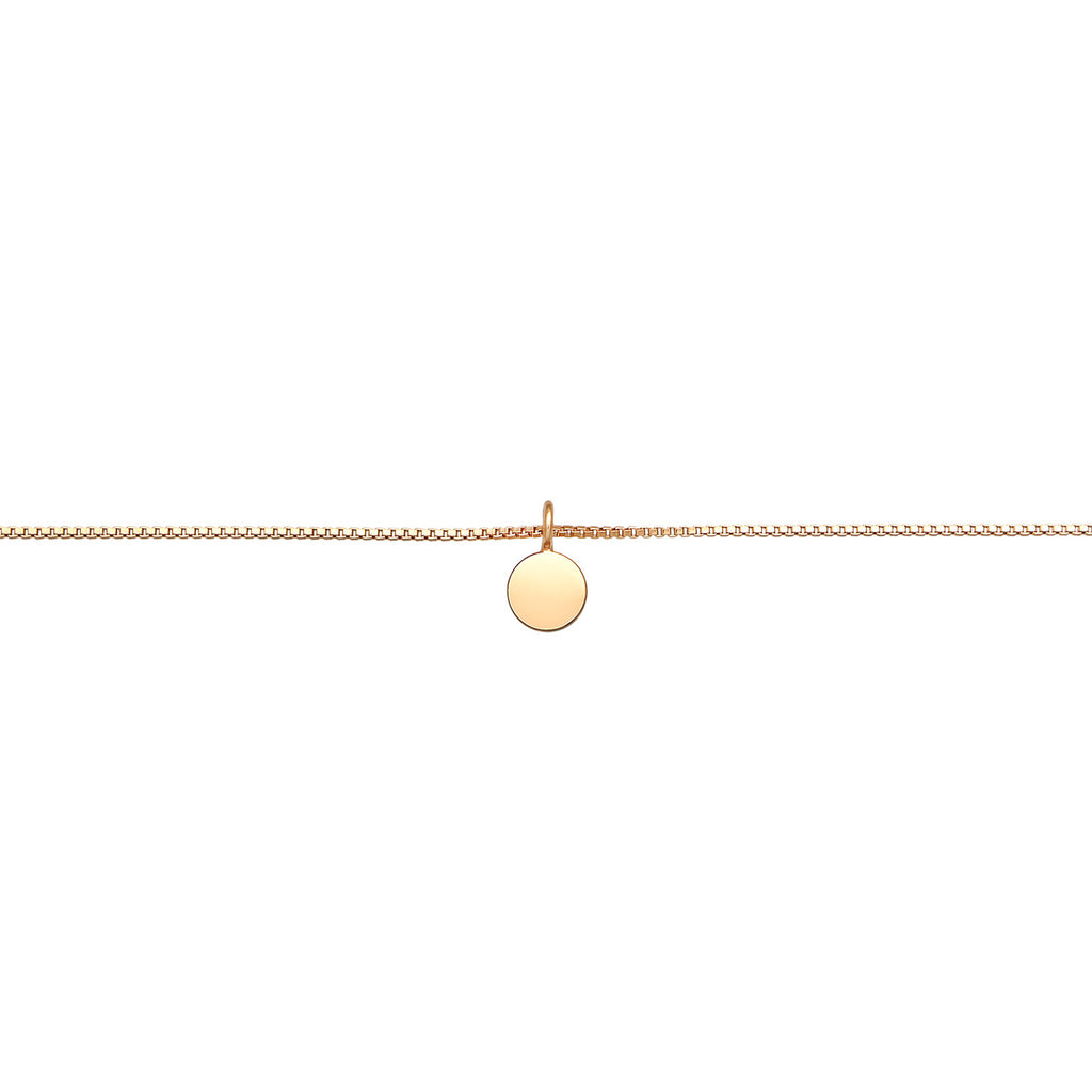 Gold - Elli | Halskette Plättchen | 925er Sterling Silber Vergoldet