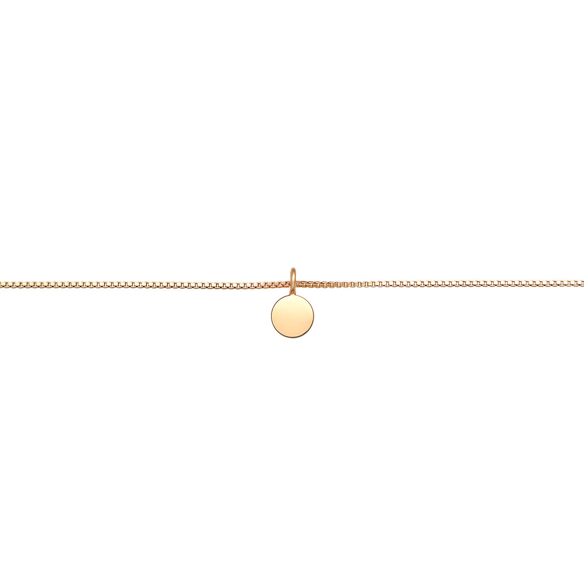 Gold - Elli | Halskette Plättchen | 925er Sterling Silber Vergoldet