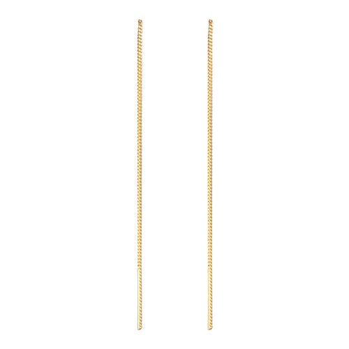 Gold - Elli PREMIUM | Ohrhänger Durchzieher Kette | 925er Sterling Silber Vergoldet