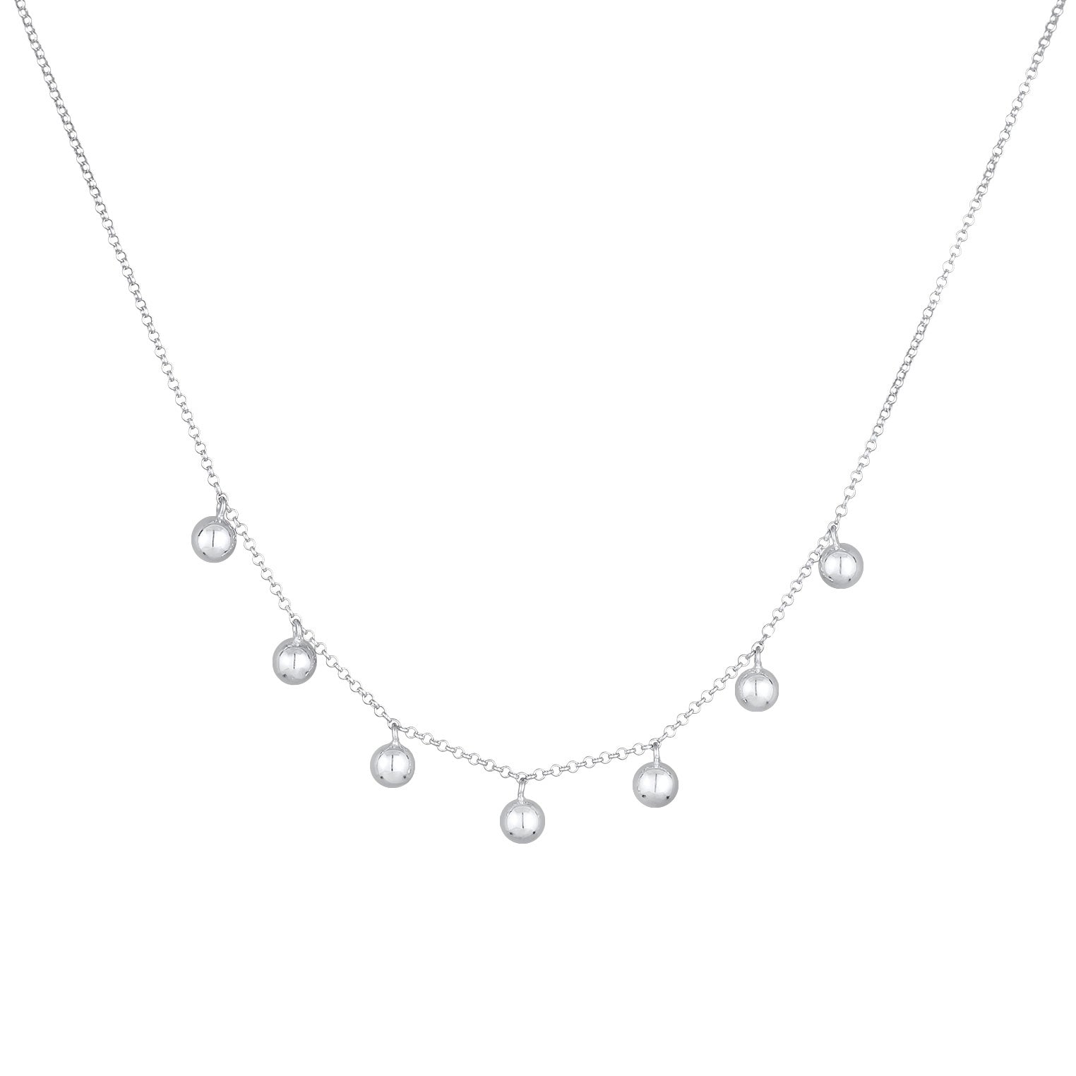 Silber - Elli | Halskette Anhänger Filigran | Mit Kristallen von Swarovski® (Weiß) | 925er Sterling Silber