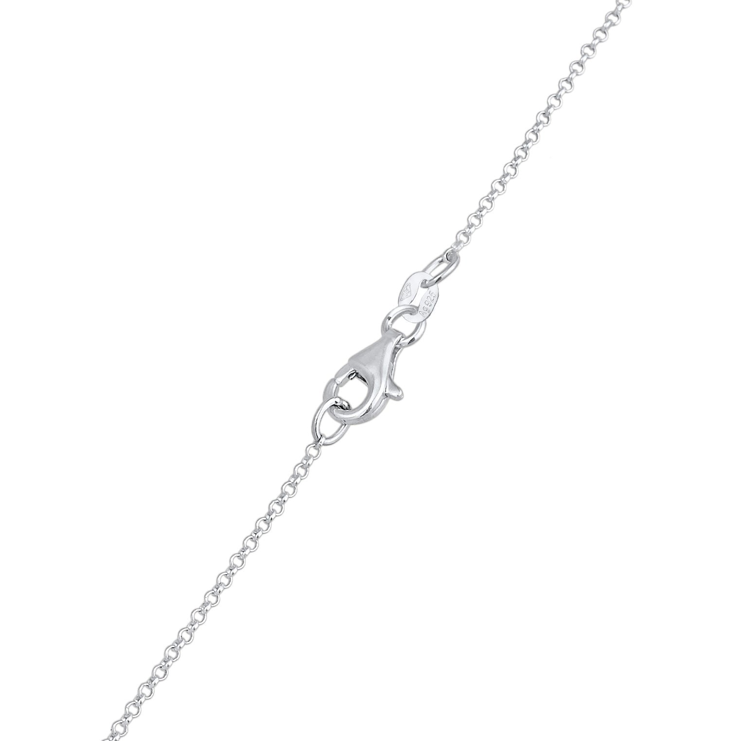 Silber - Elli | Halskette Anhänger Filigran | Mit Kristallen von Swarovski® (Weiß) | 925er Sterling Silber
