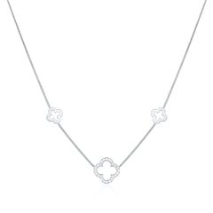 Silber - Elli | Halskette Kleeblatt Symbol | 925er Sterling Silber