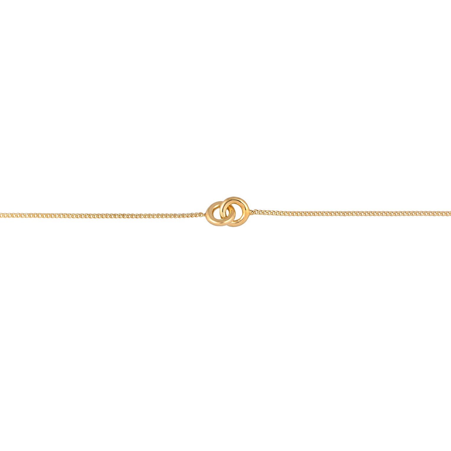 Gold - Elli | Choker Kreis Minimal | 925er Sterling Silber Vergoldet