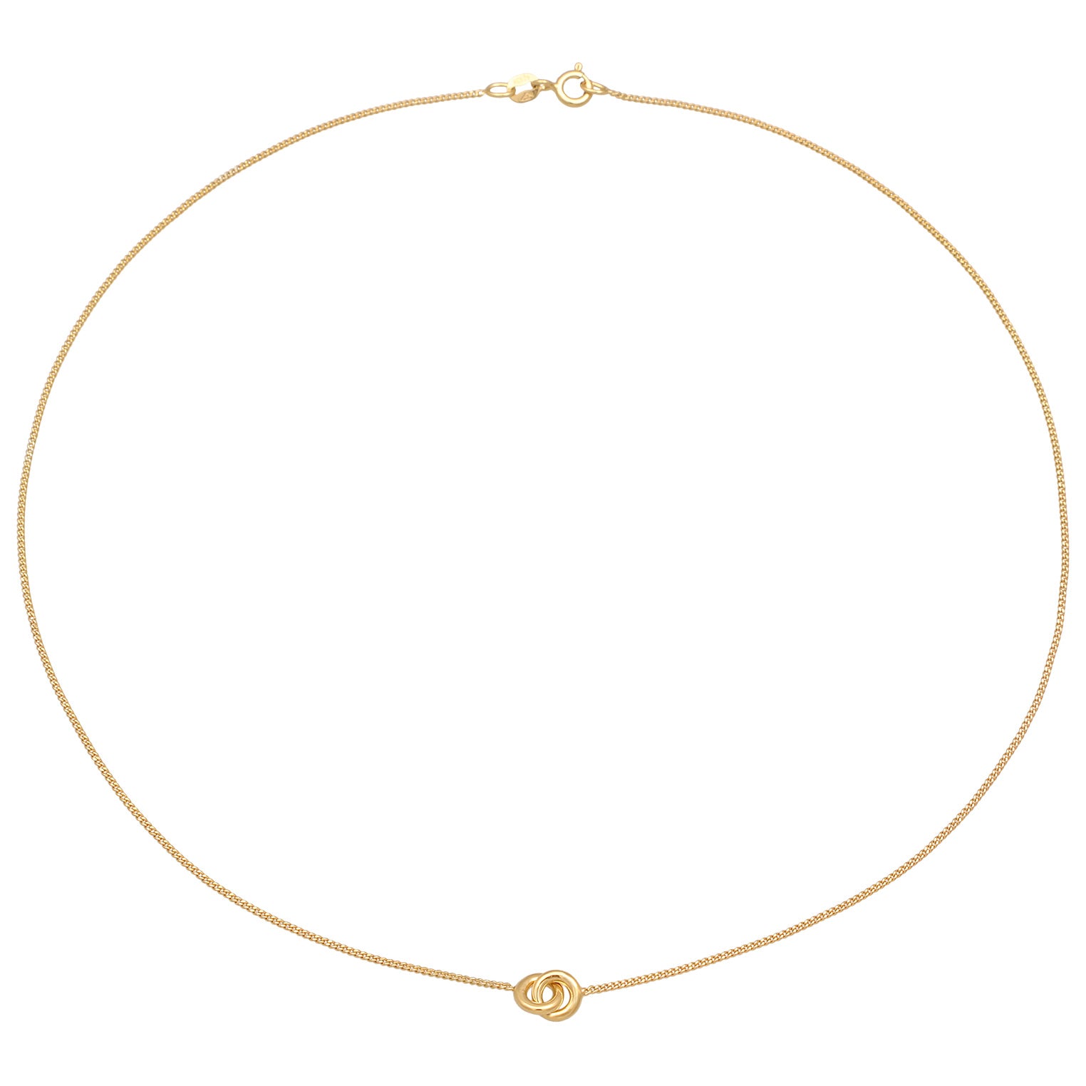 Gold - Elli | Choker Kreis Minimal | 925er Sterling Silber Vergoldet