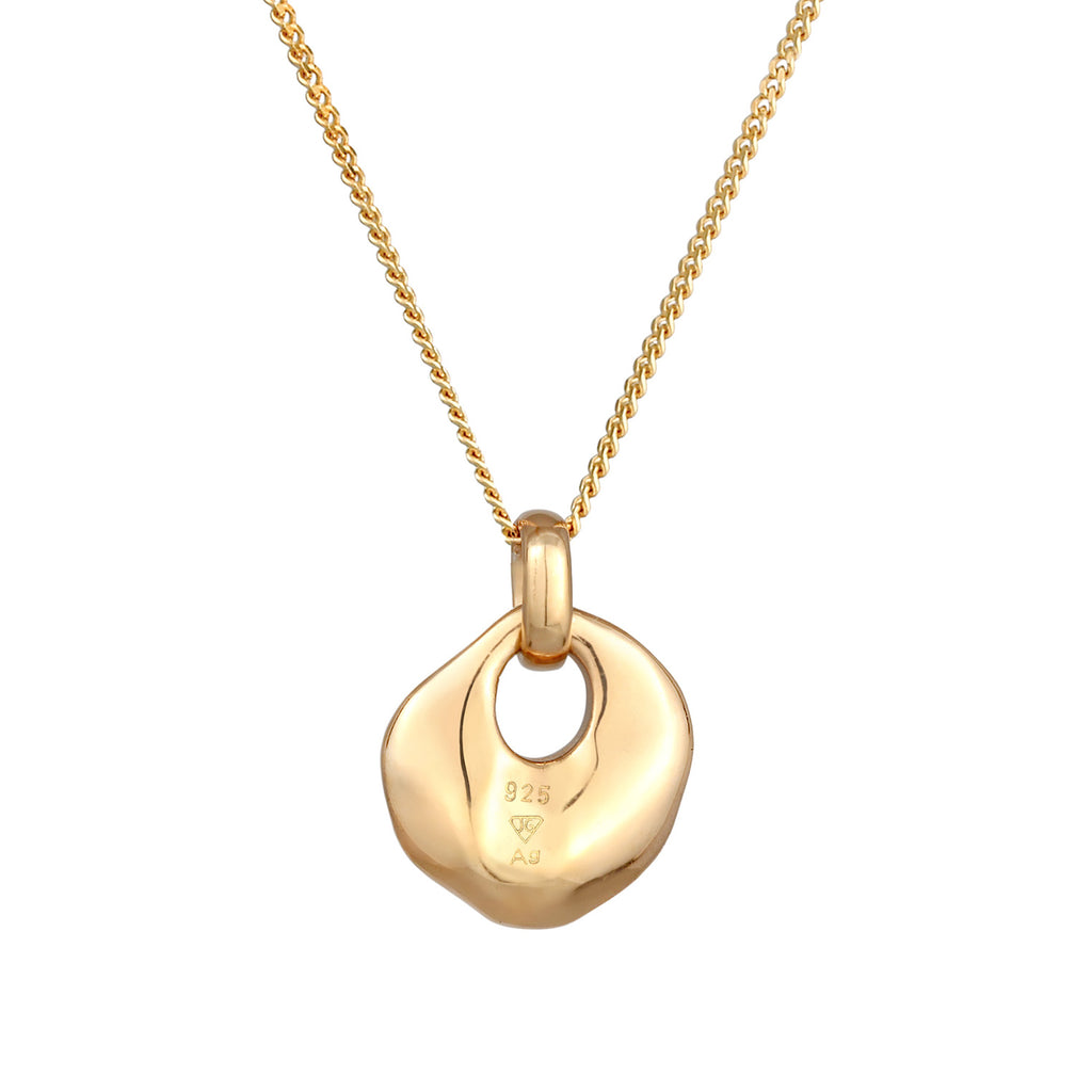 Gold - Elli | Halskette Organic | 925 Sterling Silber vergoldet