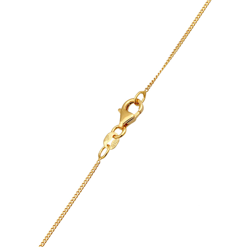 Gold - Elli | Halskette Disc Organic | 925er Sterling Silber Vergoldet