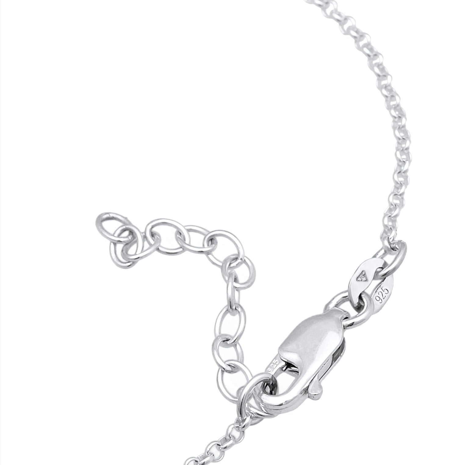 Silber - Elli DIAMONDS | Armband Herz Anhänger | Laborgezüchteter Diamant (Weiß, 0.18) | 925er Sterling Silber