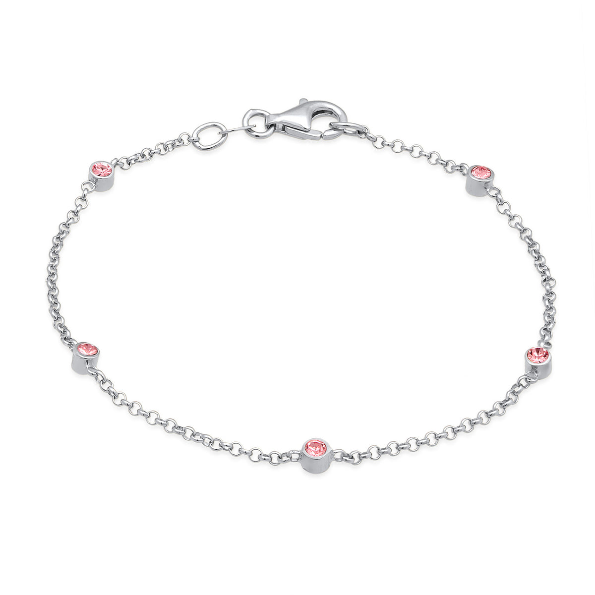 Pink - Elli | Armband | Mit Kristallen von Swarovski® (Rosa) | 925er Sterling Silber