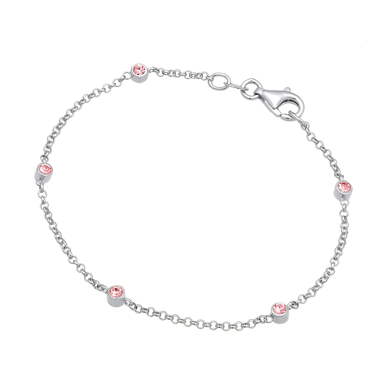 Pink - Elli | Armband | Kristall (Rosa) | 925er Sterling Silber