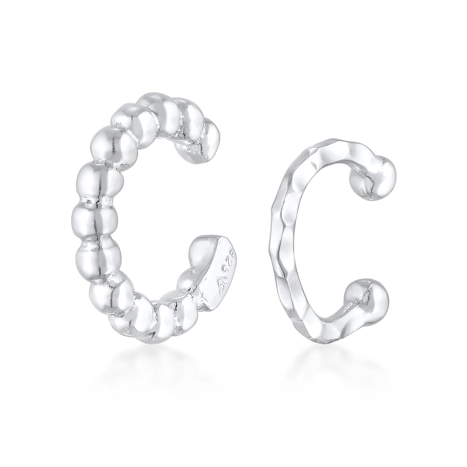 Silber - Elli | Earcuff Set Kugeln | 925er Sterling Silber