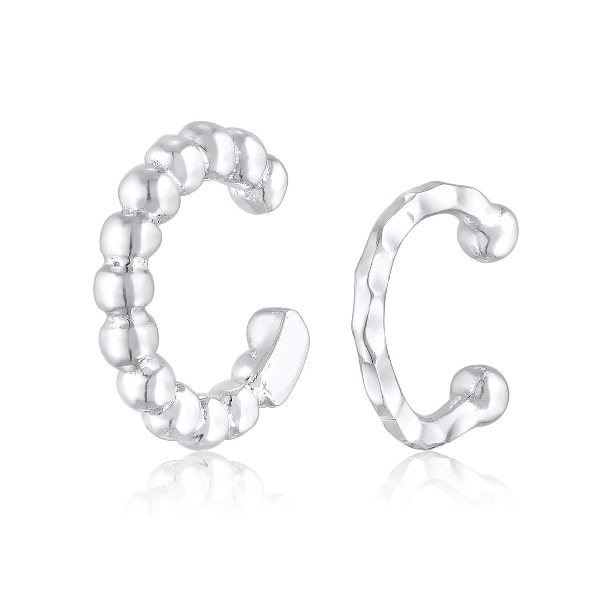 Silber - Elli | Earcuff Set Kugeln | 925er Sterling Silber