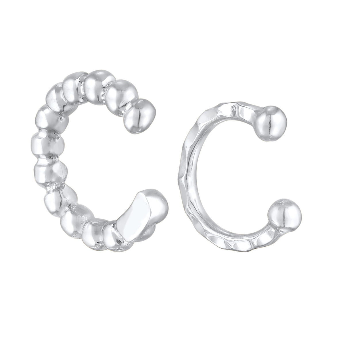 Silber - Elli | Earcuff Set Kugeln | 925er Sterling Silber
