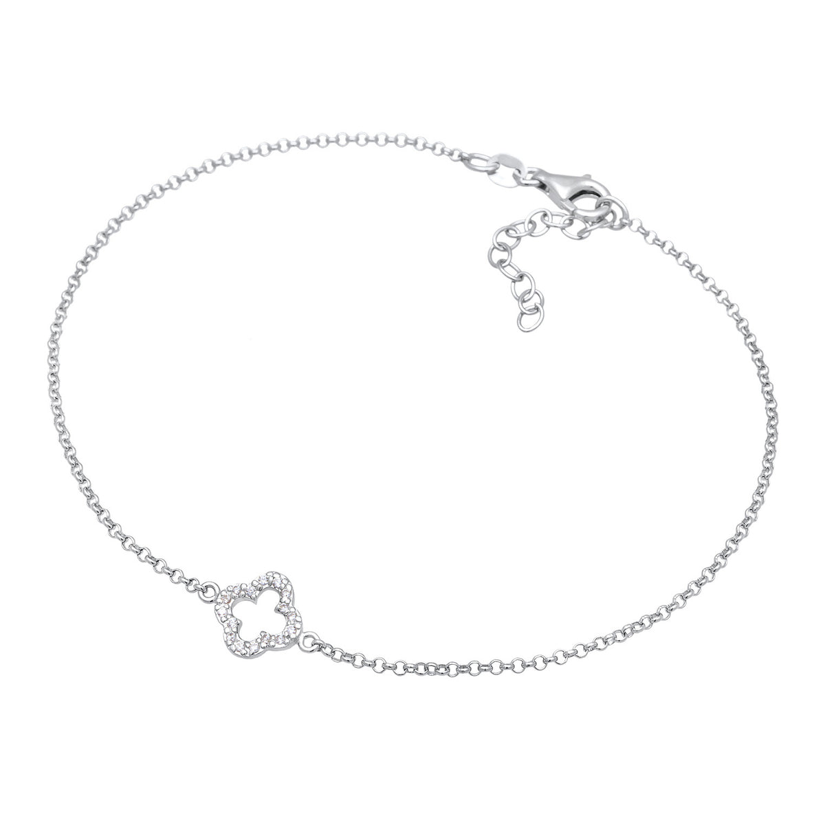 Silber - Elli | Armband Kleeblatt Symbol | 925er Sterling Silber