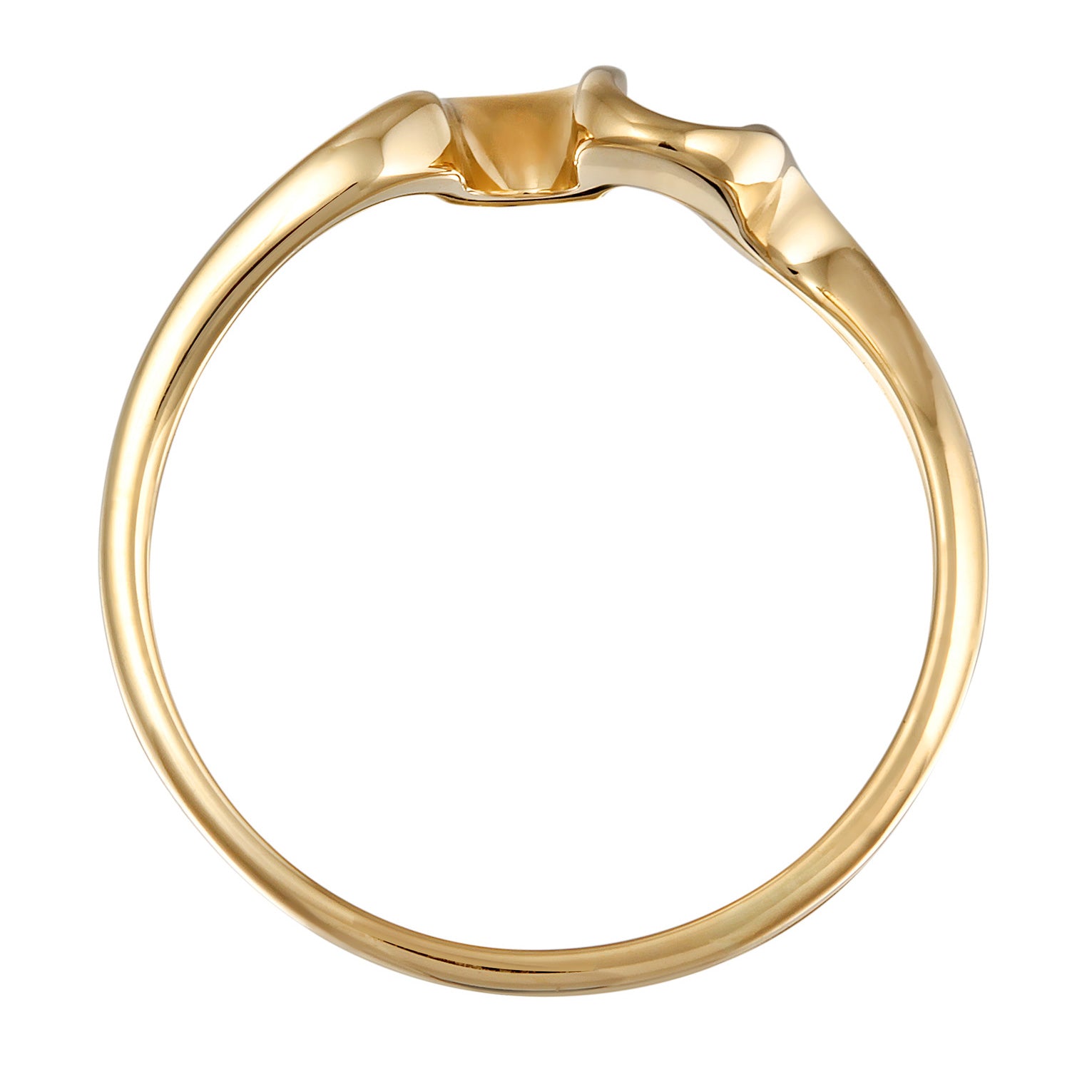 Gold - Elli PREMIUM | Ring Welle Organic | 585er Gelbgold