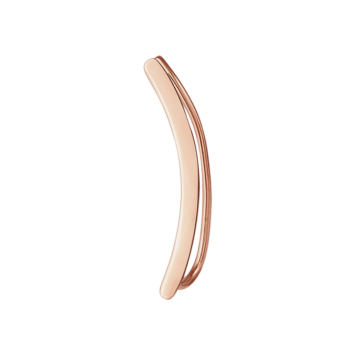 Roségold - Elli | Single Ear Climber | 925er Sterling Silber | 925 Silber Rosévergoldet