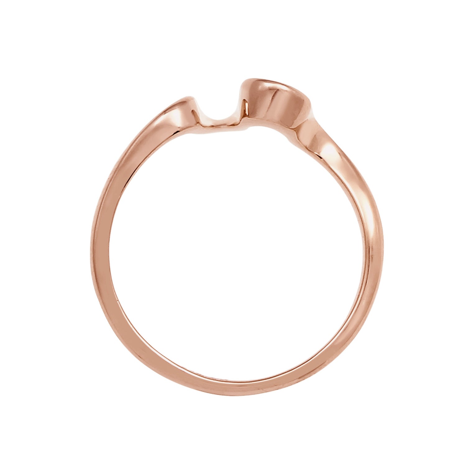 Roségold - Elli | Ring Welle | 925 Sterling Silber Rosévergoldet