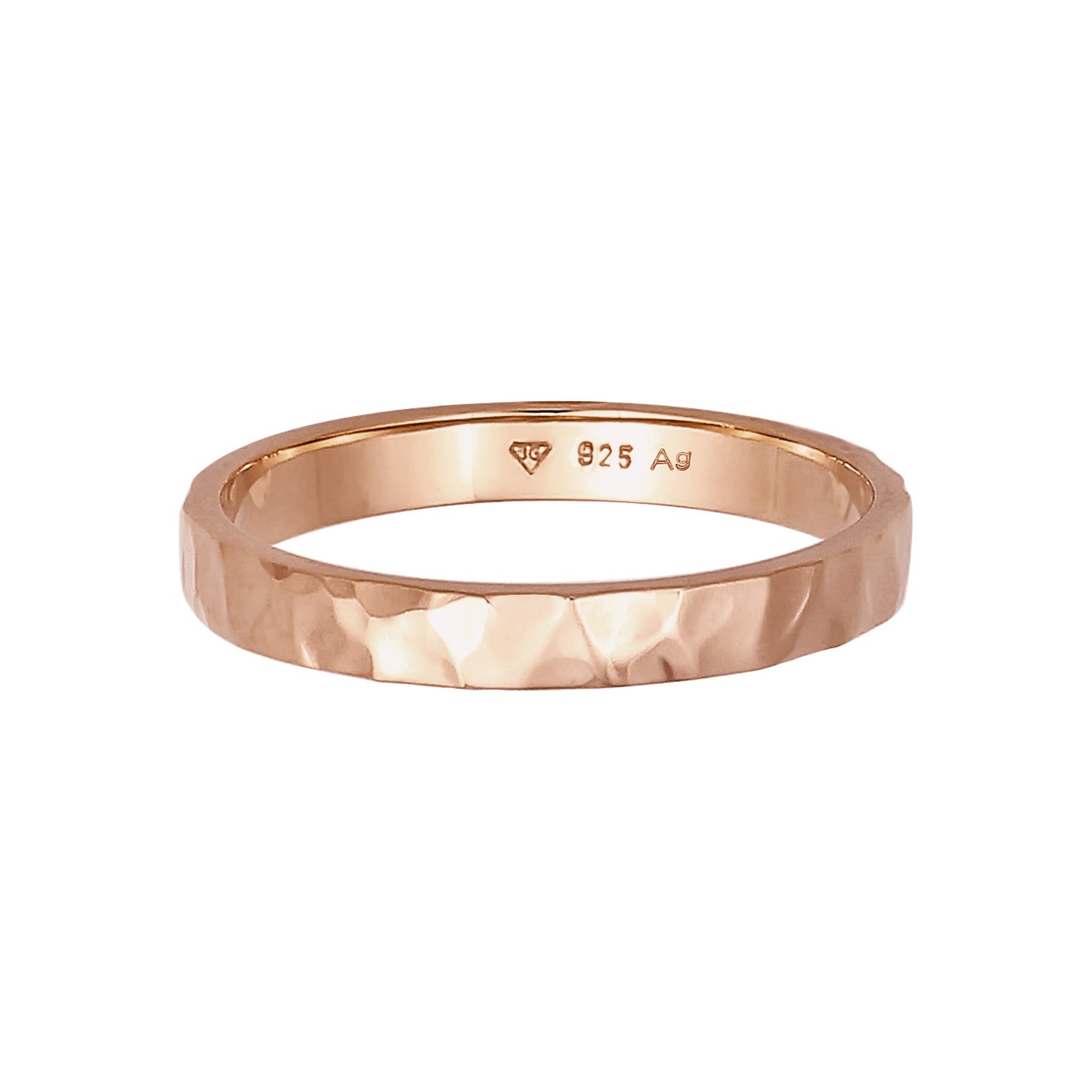 Roségold - Elli | Bandring Organic | 925er Sterling Silber Rosévergoldet
