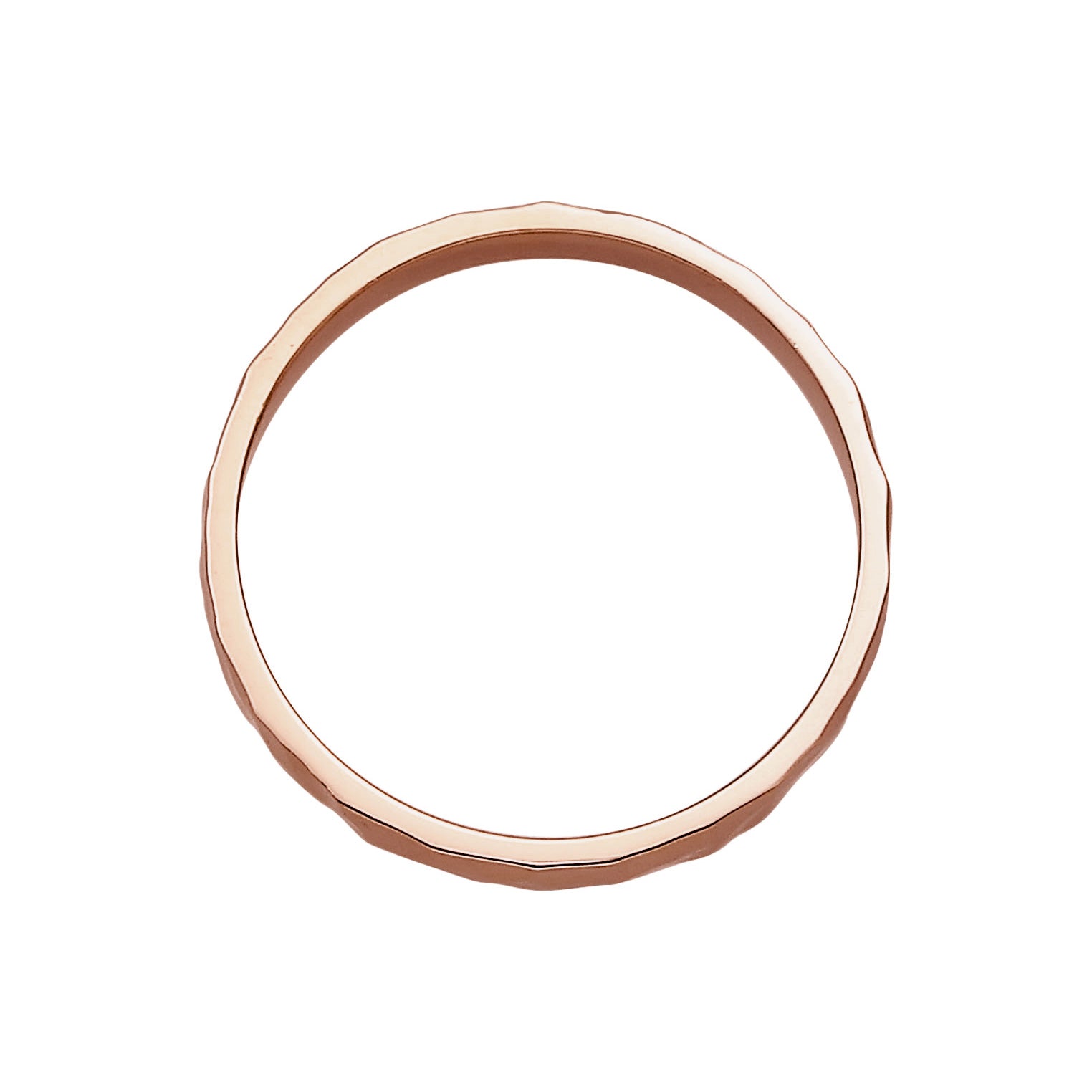 Roségold - Elli | Bandring Organic | 925er Sterling Silber Rosévergoldet